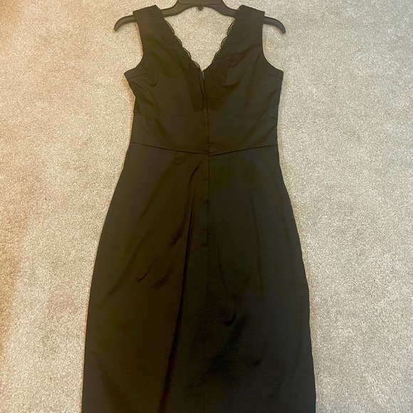 Black Satiny Cocktail Dress - Picture 2 of 6